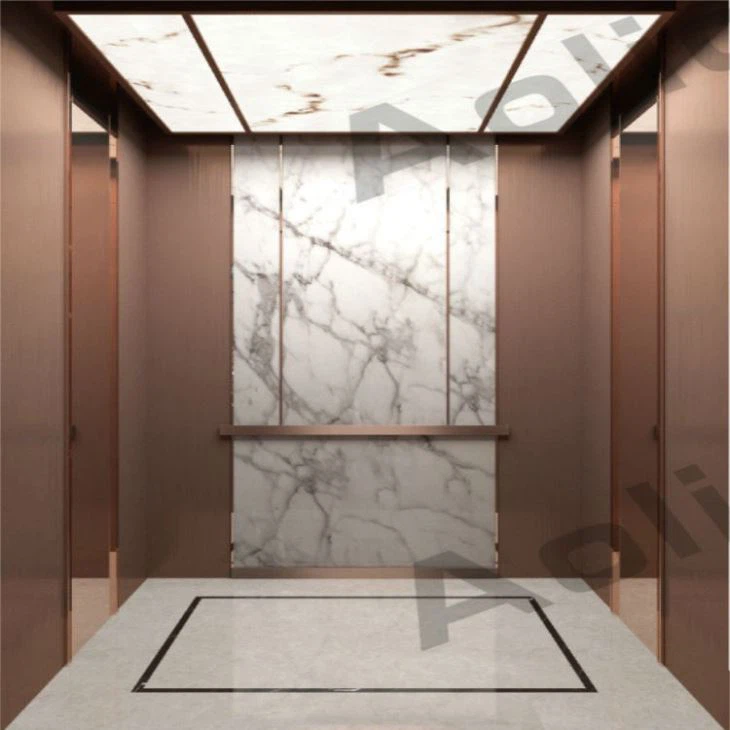 Lift Cermin Perunggu Marmer